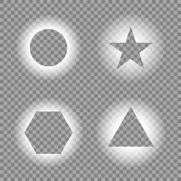 Γεωμετρικά Εφέ Φωτισμού Διαφανές Φόντο Φως Πλαίσια Πρότυπο Εικονογράφηση Φορέα — Διανυσματικό Αρχείο