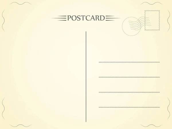 Kartpostal. Hafif tekstürlü bir mektup. Kağıt telgraf. Vektör çizim. EPS.