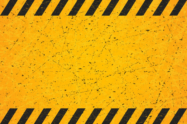 A Worn Black Striped Rectangle. Scratched Blank Warning Sign. Vector illustration. Eps 10.