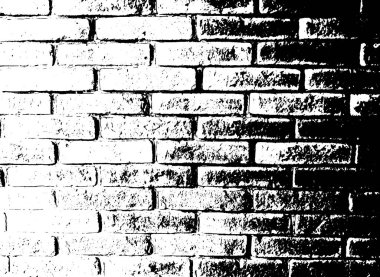 Vektör tek renkli grunge arka plan. Tuğla duvar doku Illustration. Grunge sıkıntı kroki damga yardımcı grafik efekti. EPS.