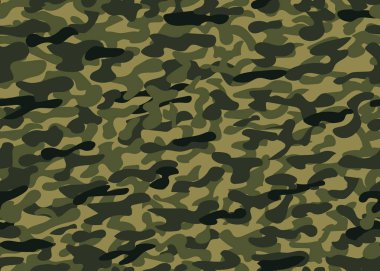 Kamuflaj sorunsuz arka plan. Vektör askeri doku. Soyut ordu ve süsleme maskeleme avcılık. EPS.