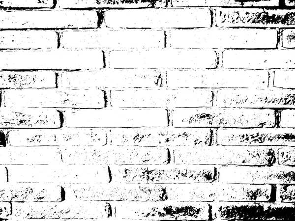 モノクロのグランジのベクトルの背景 レンガの壁の質感のイラスト 不潔な苦痛スケッチ スタンプ オーバーレイ効果 Eps — ストックベクタ