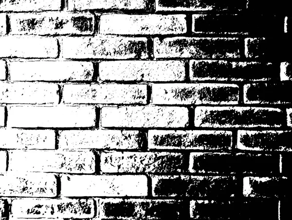 Monochromatyczne Streszczenie Tło Ilustracja Brick Wall Texture Efekt Grunge Niebezpieczeństwie — Wektor stockowy