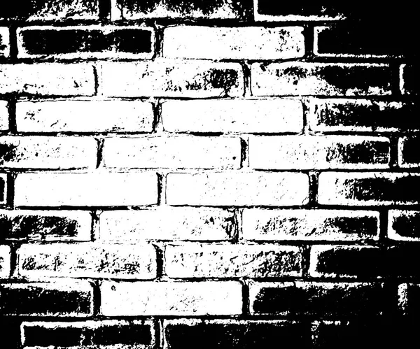 Fondo Grunge Vectorial Monocromo Ilustración Textura Pared Ladrillo Grunge Distress — Vector de stock