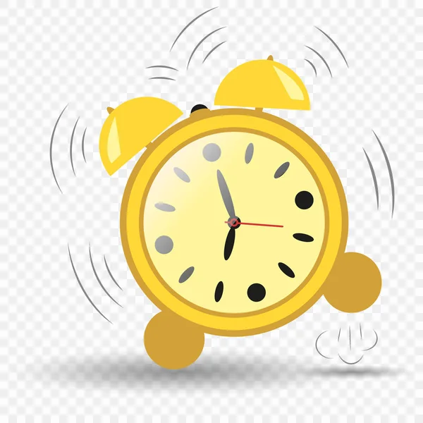 Clock Alarm Clock Seven Hours Alarm Clock Jumping Ringing Alarm — Stock Vector