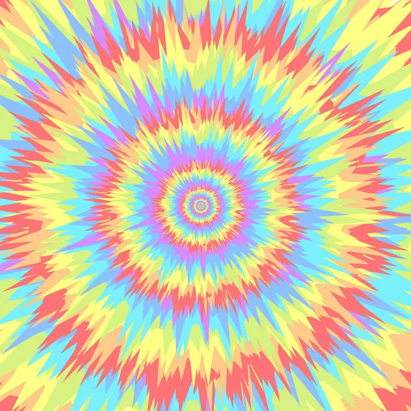 Soyut geometrik daire. Renk dairesel geometrik merkezli hareket desen. Hareket dinamik gökkuşağı dalgalar. Vektör çizim.