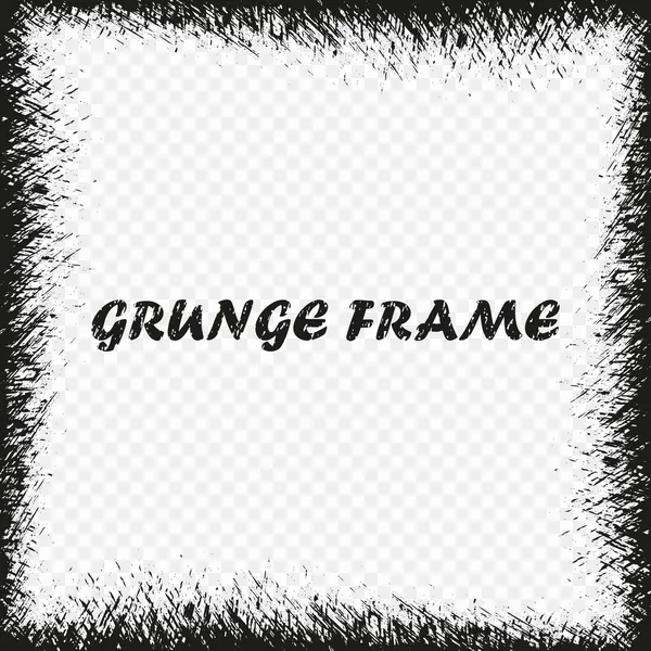 Vector Grunge Frame. Distress Background. Element de design izolat pe un fundal transparent . — Vector de stoc