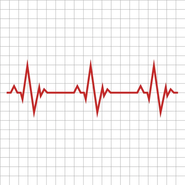 Battito. Il concetto è un indicatore medico dello stato del ritmo cardiaco. Illustrazione vettoriale . — Vettoriale Stock