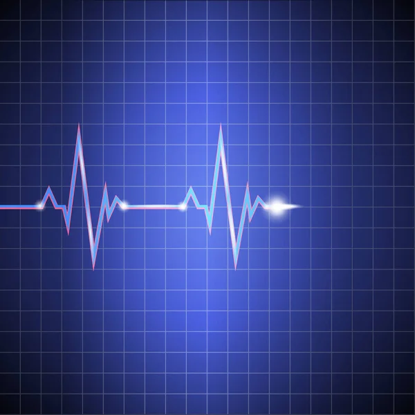 Pulso. Cardiografía en el monitor de la célula. Datos de frecuencia cardíaca. ilustraciones vectoriales . — Archivo Imágenes Vectoriales