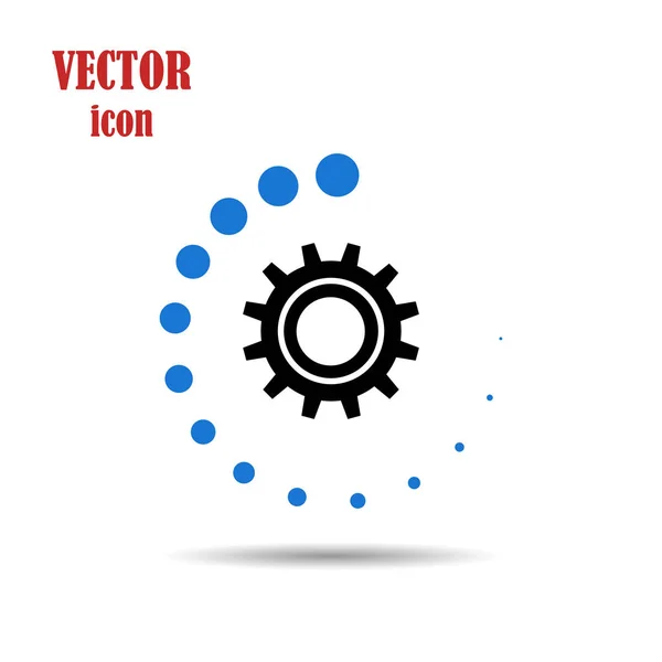 Vektor redskap, flat ikonen, isolerade vit bakgrund. Begreppet inläsningen. Uppdatering av programmet. Arbete av mekaniska delar. Designelement för dina arbeten. — Stock vektor