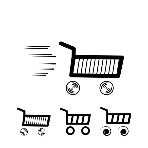 Seleção do carrinho de compras. Elementos de design vetorial em fundo branco isolado . —  Vetores de Stock