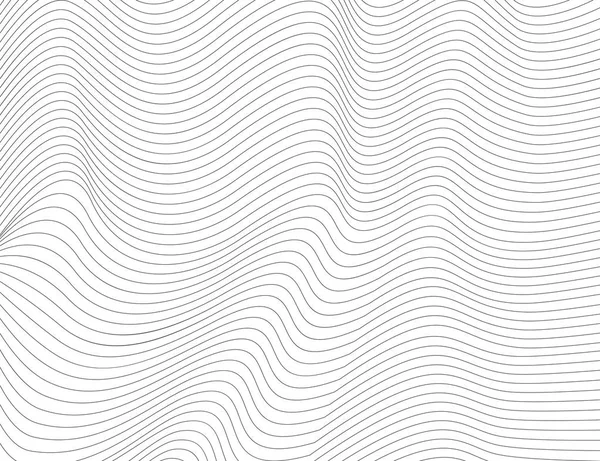 Onduladas líneas oscuras abstractas. Patrón de rayas de textura vectorial, fondo blanco aislado. Capaz de superposición, fácil de cambiar de color . — Vector de stock