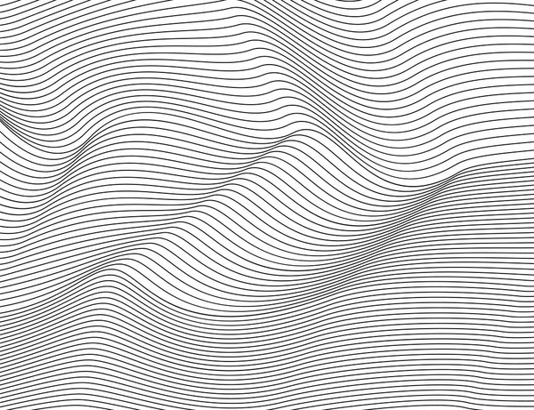 Onduladas líneas oscuras abstractas. Patrón de rayas de textura vectorial, fondo blanco aislado. Capaz de superposición, fácil de cambiar de color . — Vector de stock