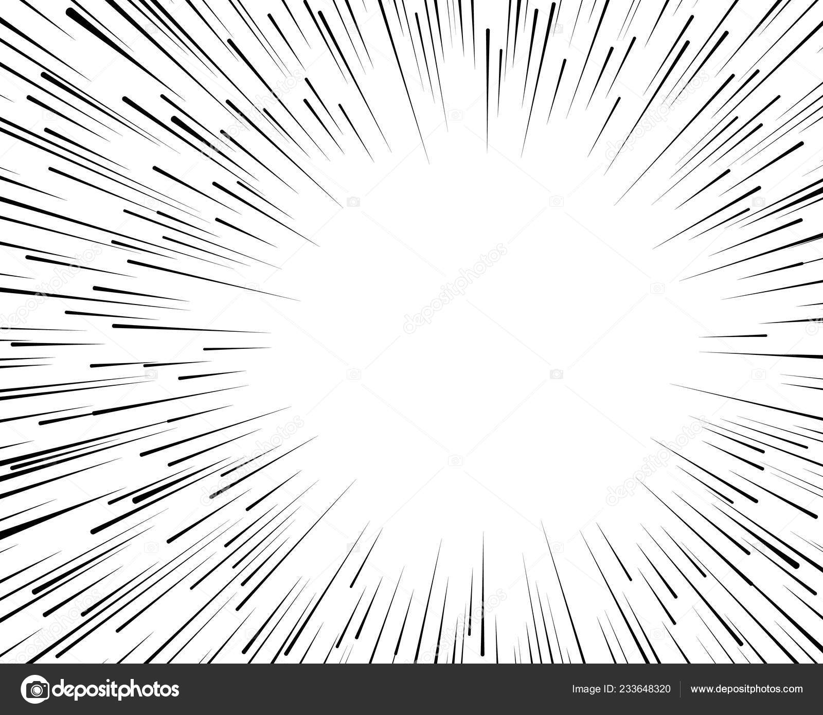 Speed lines, motion strip manga comic horizontal and radial effect