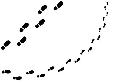 Ayakkabı farklı seçenekler yazdır. Vektör insan adımları, ayak izleri. Hafif bir arka plan üzerinde izole tasarım öğeleri.