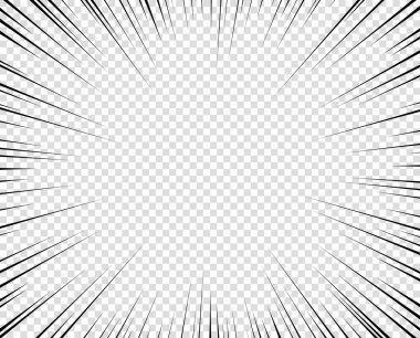 Perspektif, desen ile radyal hız çizgileri. Yer kaplamatasarım öğesi. Hafif bir arka planda yalıtılmış vektör nesnesi.