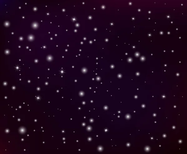 Abstrakter zufällig glühender Sternenstaub. Vektor Raum Illustration des Nachthimmels, Licht von den Sternen. — Stockvektor