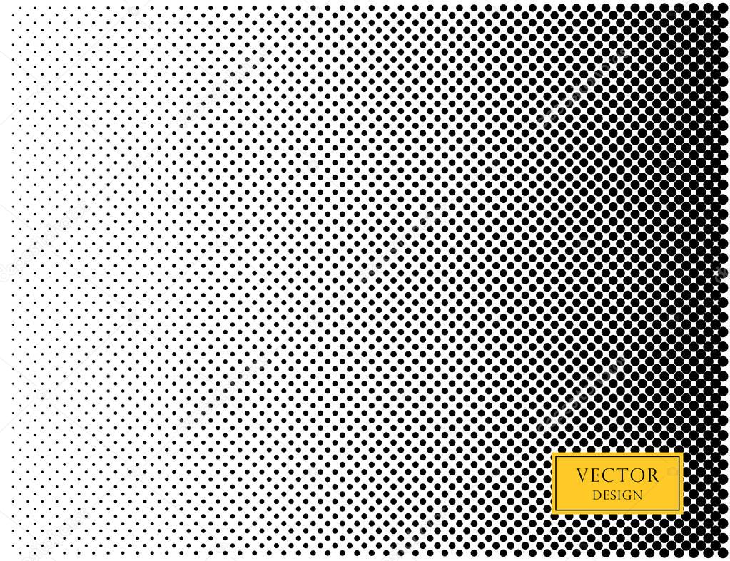 Vector abstract, retro halftone dots. Overlay element. Black dots, circles on a light isolated background.