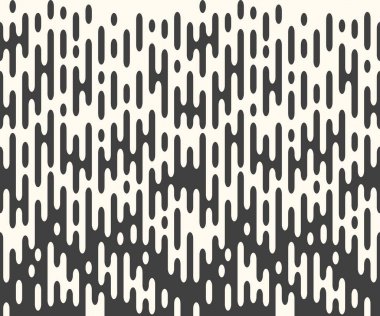 Vektör yatay yinelenebilir yarı ton çizgileri, yuvarlatılmış şekiller. Dikişsiz soyut çizgiler, tek renkli kaplama stili, desen. Yalıtılmış arka plan.