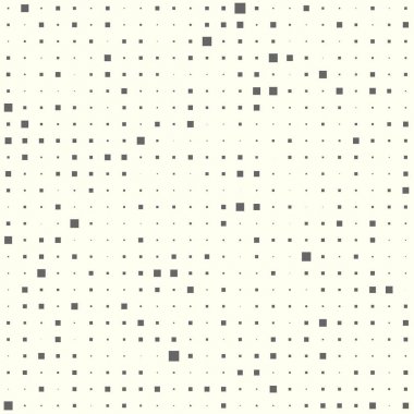 Yarı ton kareler soyut Dikişsiz Illustration. Tek renkli tekrarlayan geometrik elemanlar. Vektör şablonu, bindirme yeteneği. Yalıtılmış arka plan.