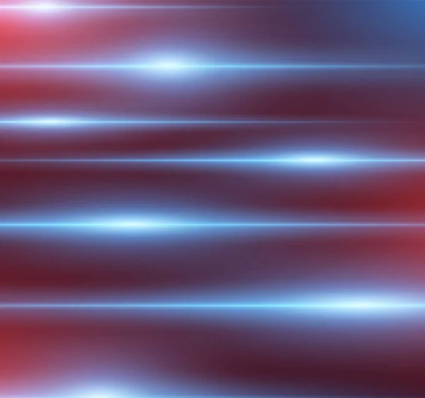 Abstrakt färgglad, futuristisk bakgrund med blått, rött ljuseffekter. Abstrakt blinkar. Vektor illustration. — Stock vektor