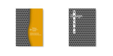 Yuvarlak delikler tekrarlayan broşür tarzı koyu teknoloji paslanmaz çelik ızgara. Vektör şablonu, arka plan.