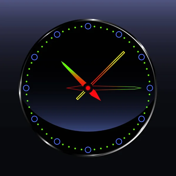 Saat simgesi. Siyah izlemek ile fosforik çevirir