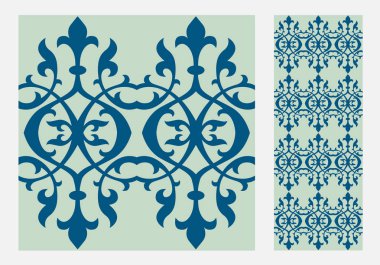 Vintage fayans Portekizce desenler vektör çizim sorunsuz tasarımında antika