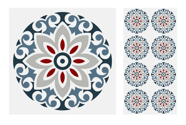 Tiles Portuguese Patterns Antique Seamless Design Vector Illustration — Stock Vector