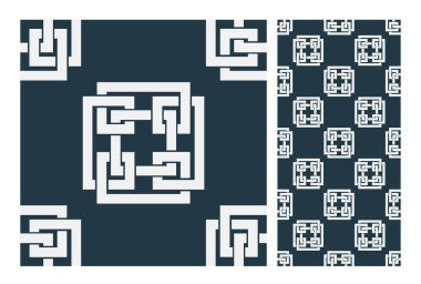 fayans Portekizce desenler vektör çizim vintage sorunsuz tasarımında antika