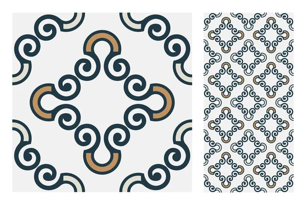 Carreaux Motifs Portugais Design Antique Sans Couture Dans Illustration Vectorielle — Image vectorielle