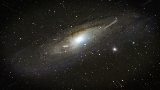 Voler à travers les champs stellaires dans l'espace . — Video