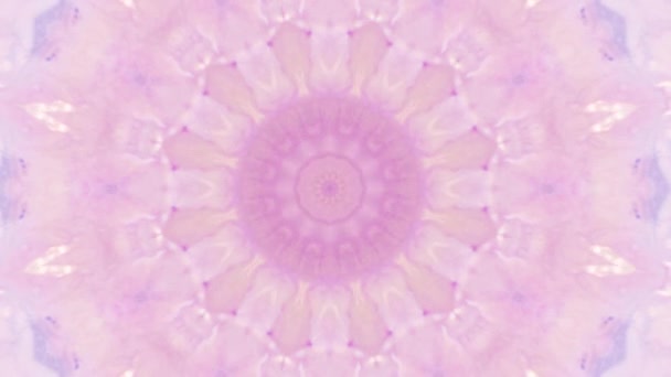 Hypnotische Kaleidoskop abstrakte Muster Bewegungshintergrund - rosa Muster — Stockvideo