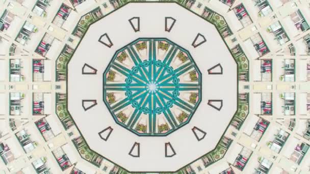 Hypnotisk kalejdoskop abstrakt mönster rörelse bakgrund - färgglada mönster — Stockvideo