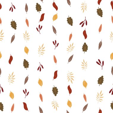 Hafif bir arka plan üzerinde sonbahar yaprakları ile Seamless modeli. yaprak Güz