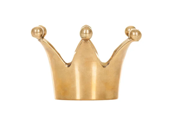 Königliche Goldene Krone Isoliert Auf Weißem Hintergrund — Stockfoto