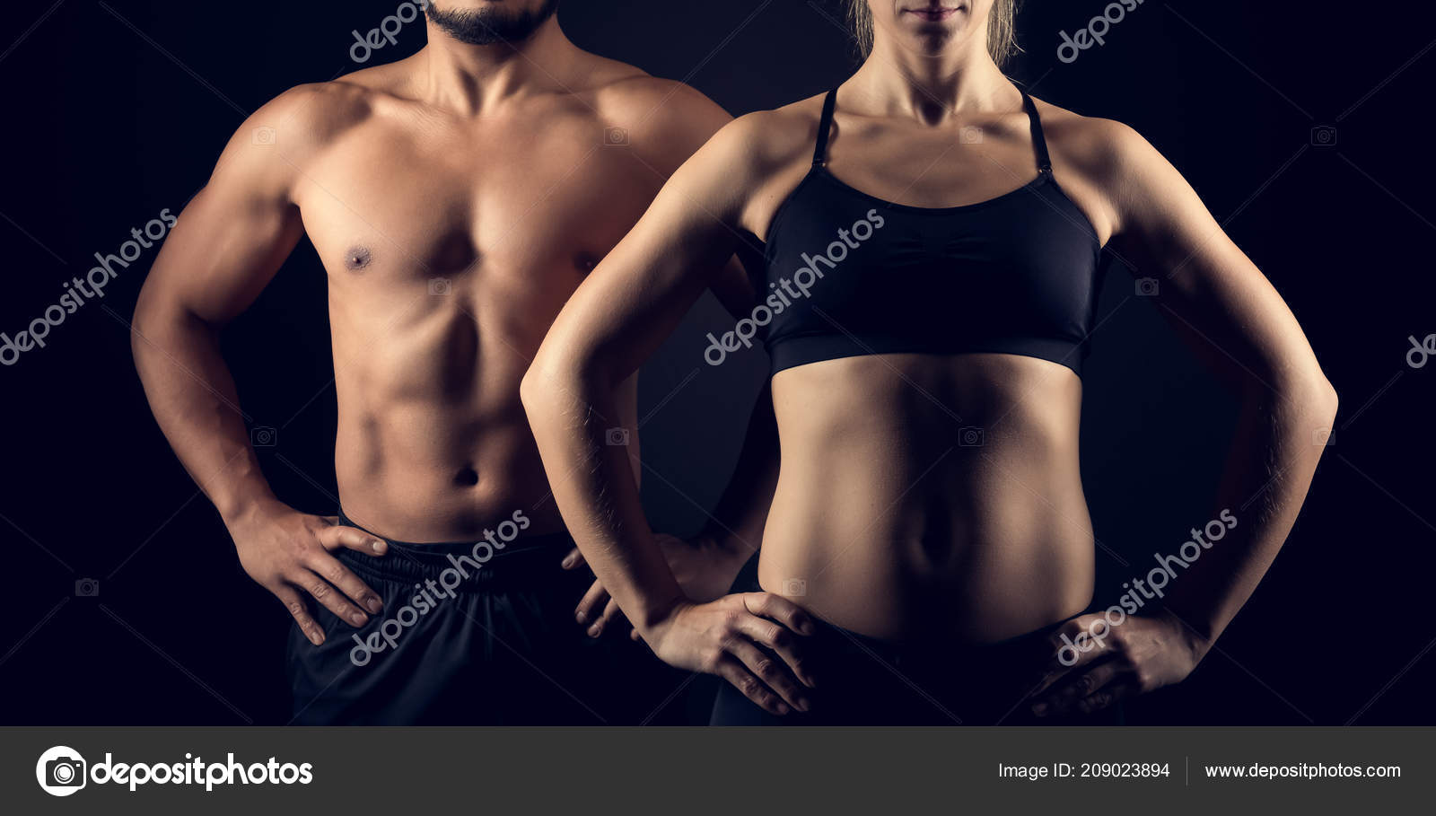 Perfectly shaped female upper body Stock Photo