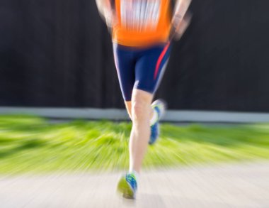 Maraton için sıcak. Erkek atlet.