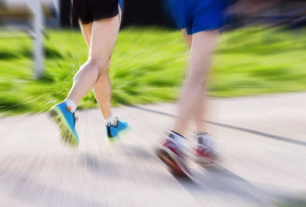 Aqueçam Para Maratona Corredores Masculinos — Fotografia de Stock