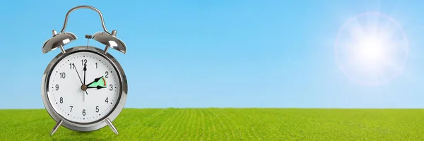 Hora Relógio Mudar Para Hora Verão — Fotografia de Stock