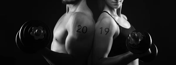 2019 - mükemmel erkek kadın üst vücut motivasyon yeni yıl