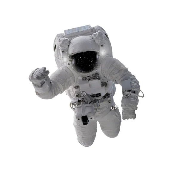 Floating Astronaut Isolated White Background Elements Nasa — Stock Photo, Image