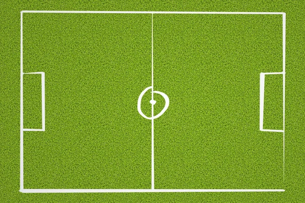 Soccerball Court View Flat Lay — Stock Photo, Image