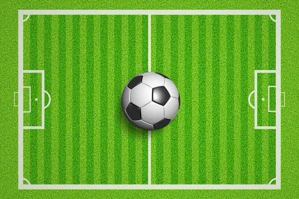Soccerball Soud Pohled Ploché Lay — Stock fotografie