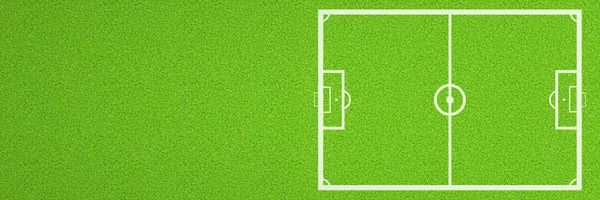 Campo Calcio Vista Flat Lay — Foto Stock