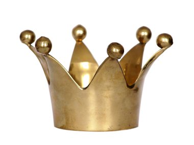 Beyaz arka plan üzerinde izole Kraliyet altın taç