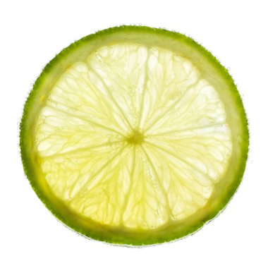 Taze kireç beyazda izole edilmiş