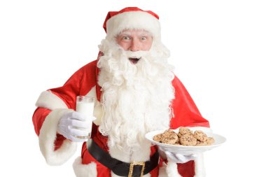 Noel Baba ile bardak süt ve kurabiye