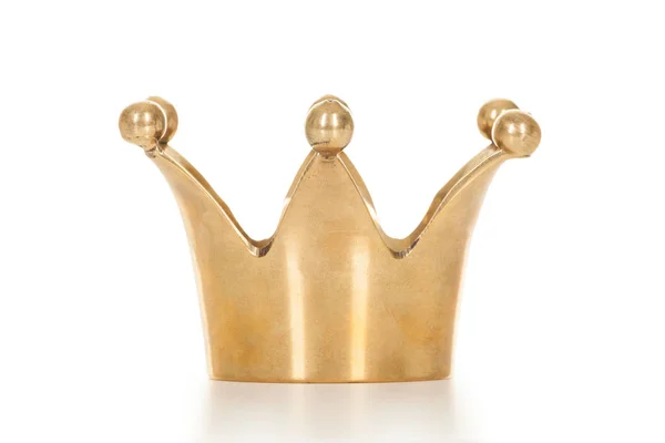 Королівська Золота Корона Ізольована Білому Тлі — стокове фото