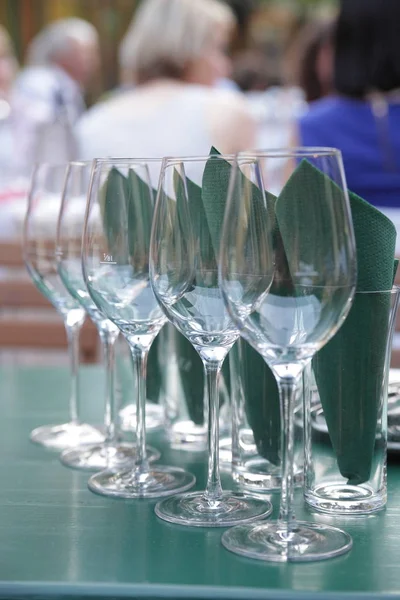 Бокалы Шампанского Столе — стоковое фото